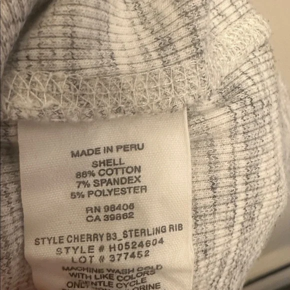 Theory Heather Gray Mini Bodycon Dress Small Short Sleeved Ribbed Classic Simple - Picture 3 of 5